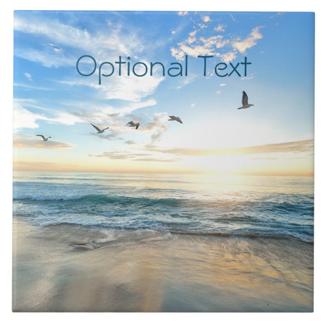 Carreau Mouettes de plage du matin (Devant)