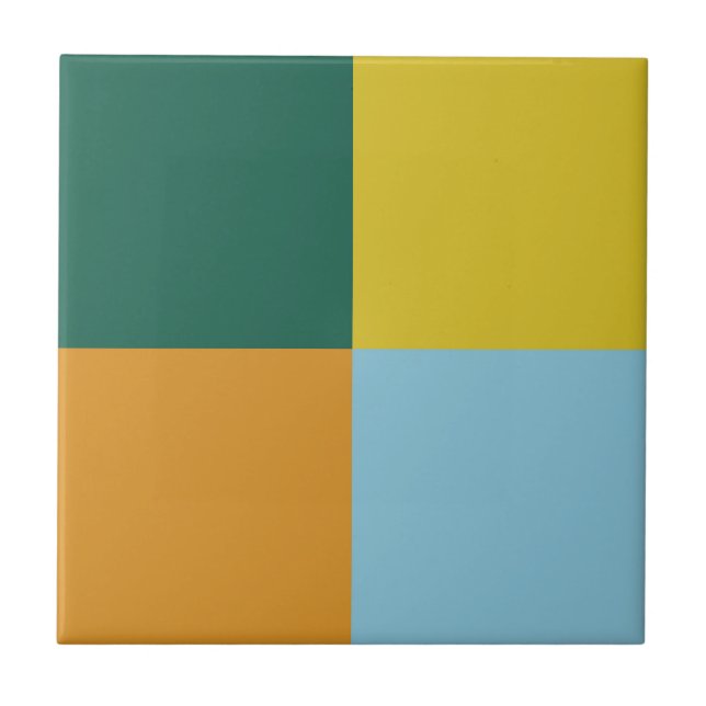 Carreau Mouton bleu vert jaune orange (Devant)
