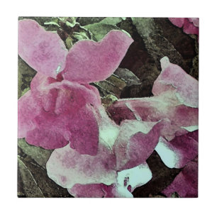 Carreau Muets violets en aquarelle