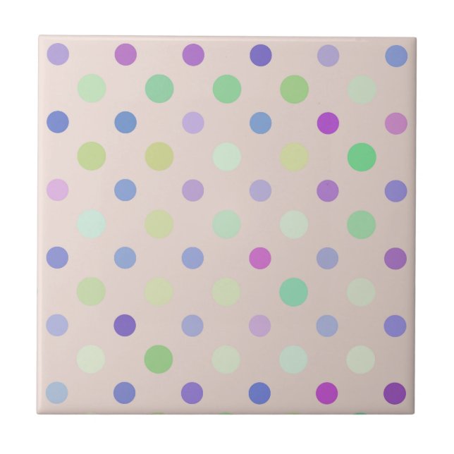 Carreau multi-colored polka dots (Devant)