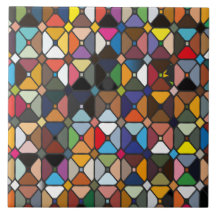 Multicolore geometric patterns with octagon shapes