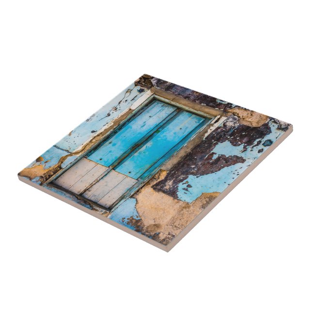 Carreau Mur bleu et porte (Côté)