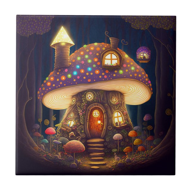 Carreau Mushroom House Imaginaire Art (Devant)