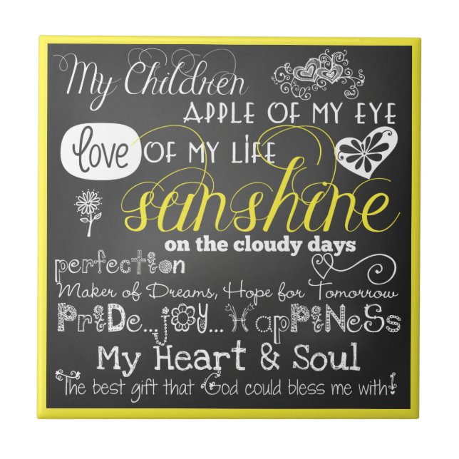 Carreau My Children Love and Inspiration CeramicTile (Devant)