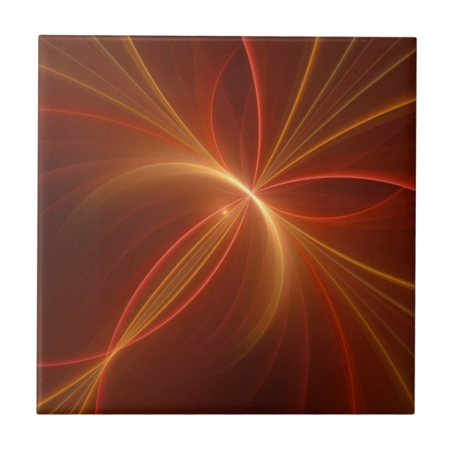 Carreau Mystique Abstrait Fractal Art Moderne Couleurs cha (Devant)