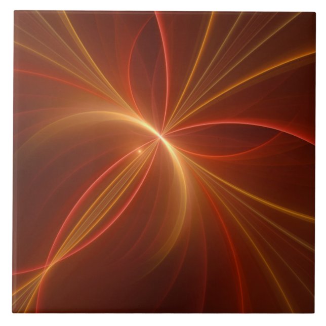 Carreau Mystique Abstrait Fractal Art Moderne Couleurs cha (Devant)