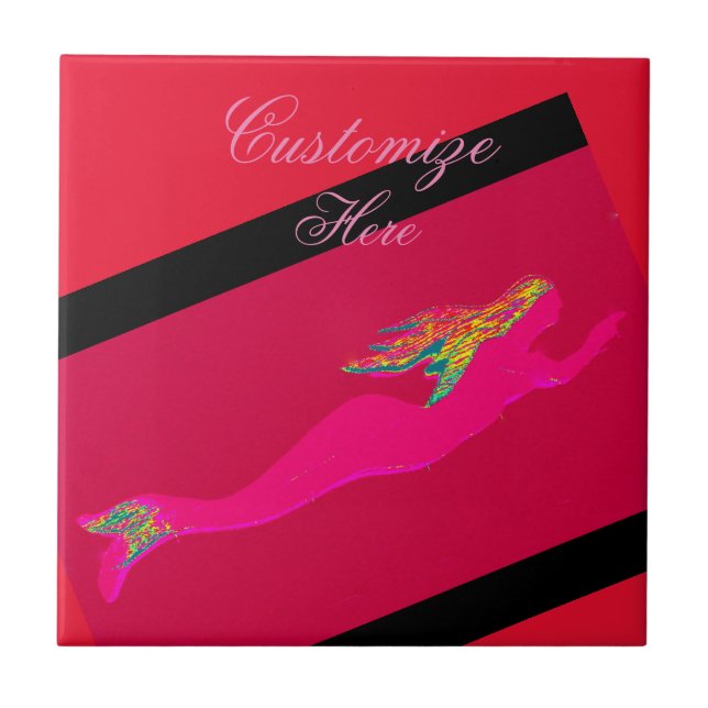 Carreau nage sous-marine rose merisier (Devant)
