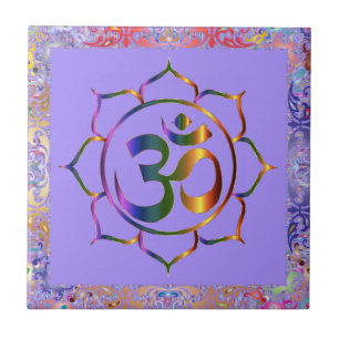 Carreau Namaste Om Lotus Rainbow Vintage