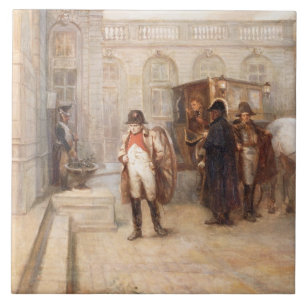 Carreau Napoléon après Waterloo (huile sur la toile)