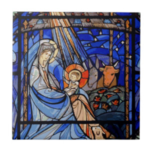 Carreau Nativité du style Verre Trait