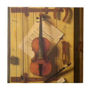 Carreau Nature morte Violon et Musique de William Harnett