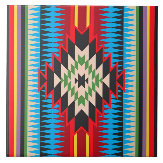 Carreau Navajo Design -2 Carrelage en céramique (Devant)