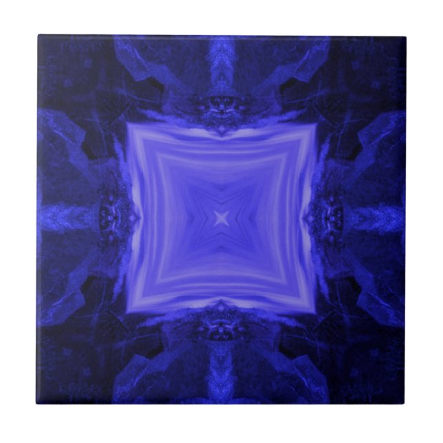 Carreau Navy Black Blue Geometric art electric (Devant)