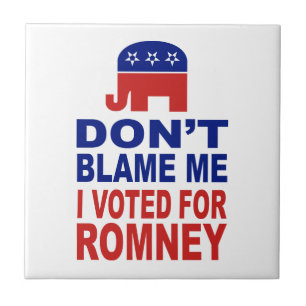 Carreau Ne me blâmez pas que j'ai voté pour Romney