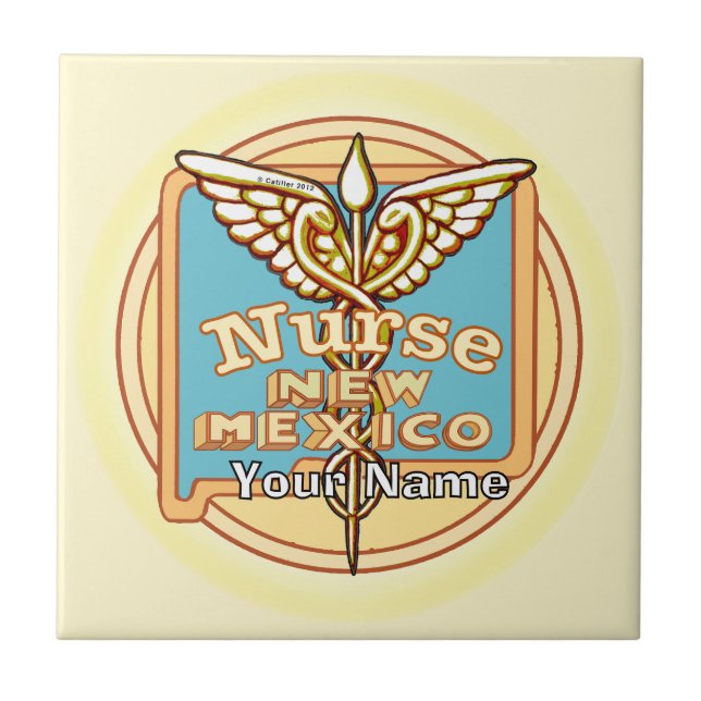 Carreau New Mexico Nurse Caduceus Tile (Devant)