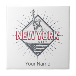 Carreau New York City États-Unis Vintage USA Souvenir