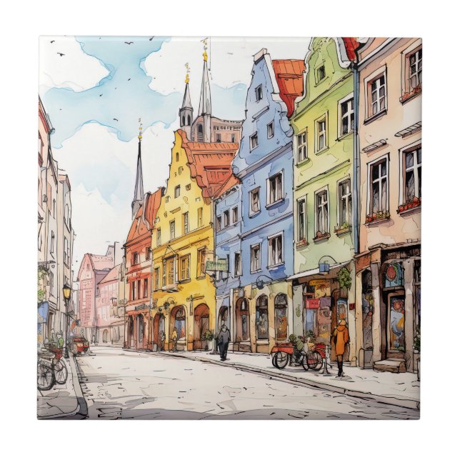 Carreau Nice peint Munich (Devant)
