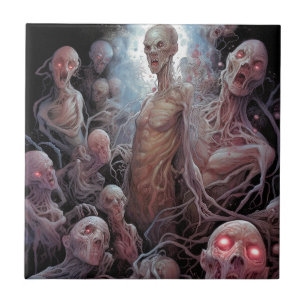 Carreau Nid De Zombies Morts Non Morts Horreur Art