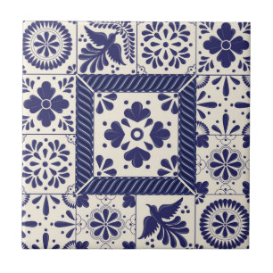 Carreau Nil Bleu Mexicain Oiseaux traditionnels Talavera