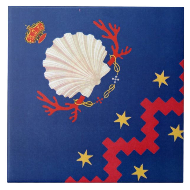 Carreau Nobile Contrada del Nicchio (Coquillage) Palio (Devant)