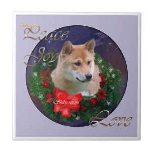 Carreau Noël de Shiba Inu