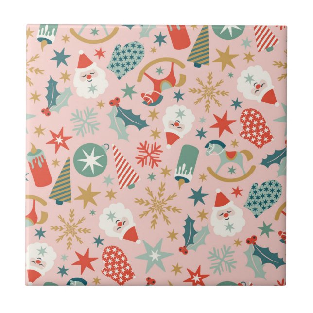 Carreau Noël Retro Pastel (Devant)