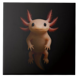 Carreau Noir 4 Luxe avec Axolotl Mexicain
