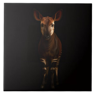 Carreau Noir 4 Luxe avec Okapi de la Forêt