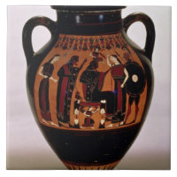 Noir-chiffre amphora de grenier dépeignant la