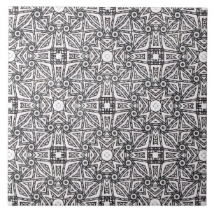 Carreau noir et blanc motif