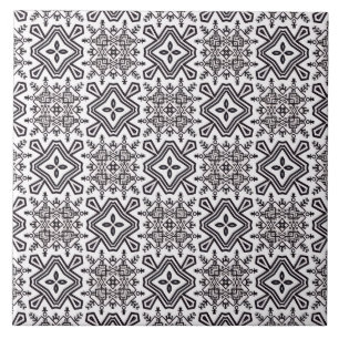 Carreau noir et blanc motif