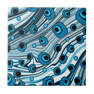 Carreau Noir et Bleu Vavy Cute et Art Super