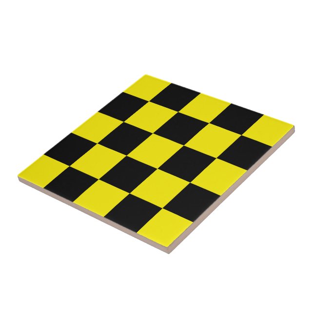 Carreau Noir et jaune - Sport - (Côté)