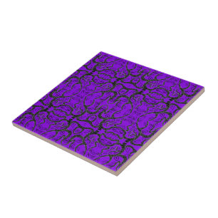 Carreau Noir et violet - Unique - Personnalisable - Ajoute