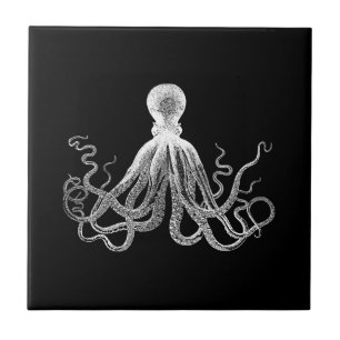 Carreau Noir Octopus Dark Kraken