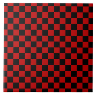 Carreau Noir + Rouge À damiers Motif de tableau de bord