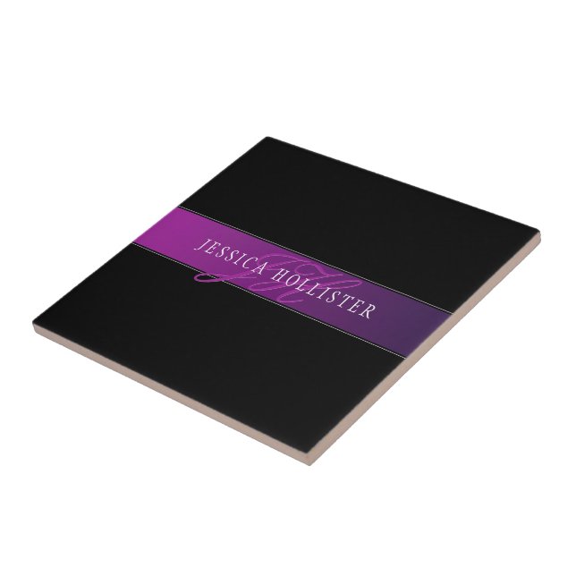 Carreau Nom élégant et montant initial/s (Côté)