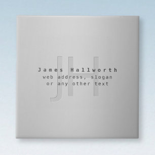 Carreau Nom et Slogan modifiable moderne   Gradient gris