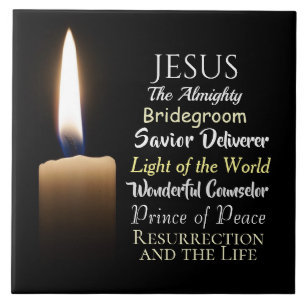 Carreau Noms de Jésus, de résurrection et de la vie,
