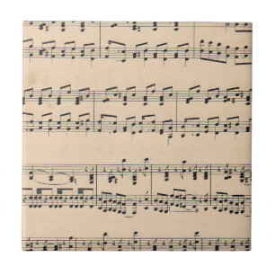 Carreau Notes de partition vintage