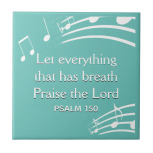 Carreau NOTES MUSICALES Turquoises personnalisées