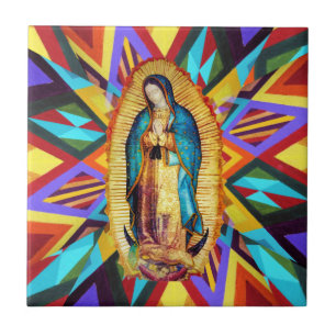Carreau Notre-Dame de Guadalupe Vierge Marie Saint coloré