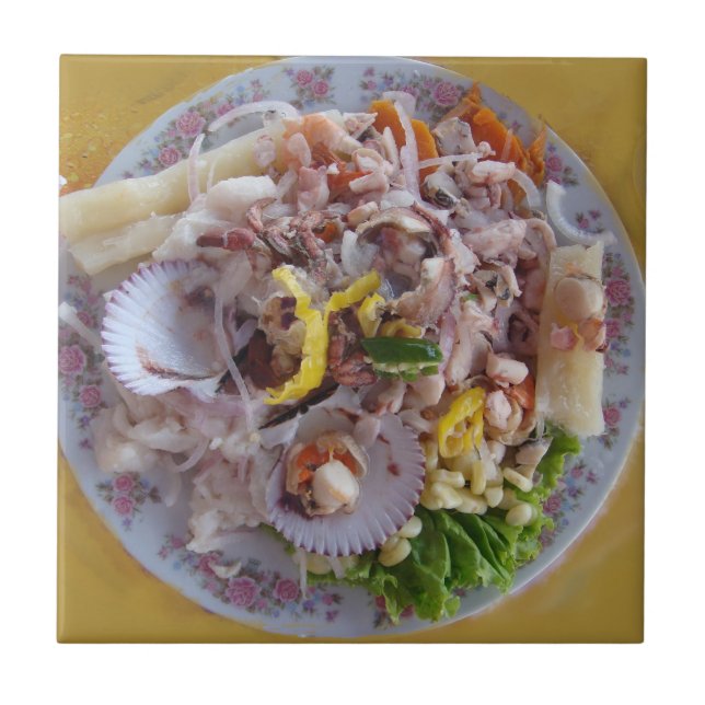 Carreau Nourriture péruvienne Ceviche-Traditionnelle (Devant)