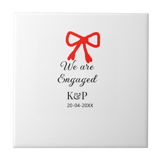 Carreau Nous sommes engagés ajouter nom lettre rouge arc t (Devant)