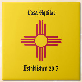 Carreau Nouveau Accueil Nouveau Mexique Symbole Zia Person