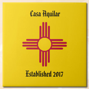 Carreau Nouveau Accueil Nouveau Mexique Symbole Zia Person