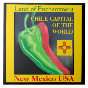 Carreau Nouveau-Mexique Chili Terre d'enchantement rouge o