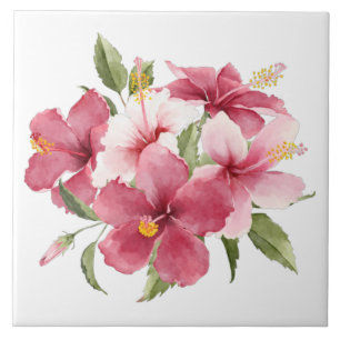 Carreau Nouvelle maison vivante florale moderne aquarelle 