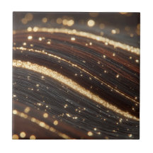 Noyer foncé Grain en bois avec des rivières en or 