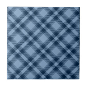 Carreau Nuances de motif bleu de tartan